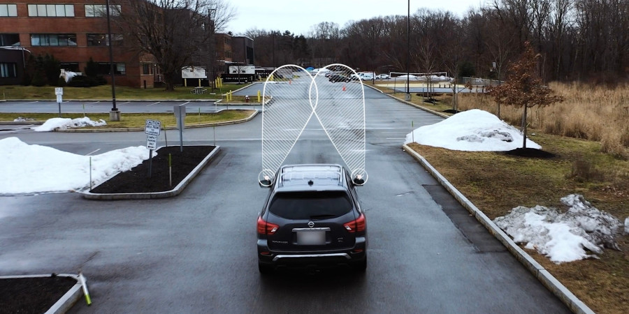 Les capteurs et caméras de Nodar sont capables de détecter de petits obstacles à 100 ou 150m de distance.